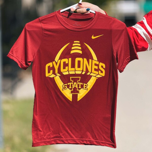 Nike® Youth I-State Cyclones Football Cardinal T-shirt